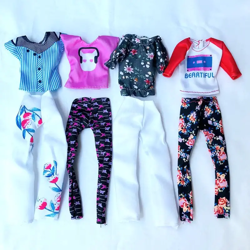 

Fashion Outfit Miniature 8 Items /Lot Clothes Kids Toys Doll Dress Accessories For Barbie DIY Christmas Birthday Present Gifts