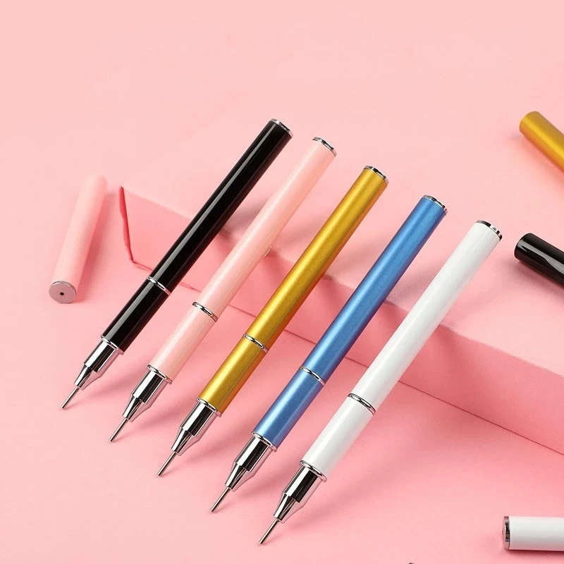 

Professional Diamond Dotting Pen Stainless Steel Wax Dual-ended Nail Dotting Pen Rhinestone Studs Diamond Gems Picker Tool