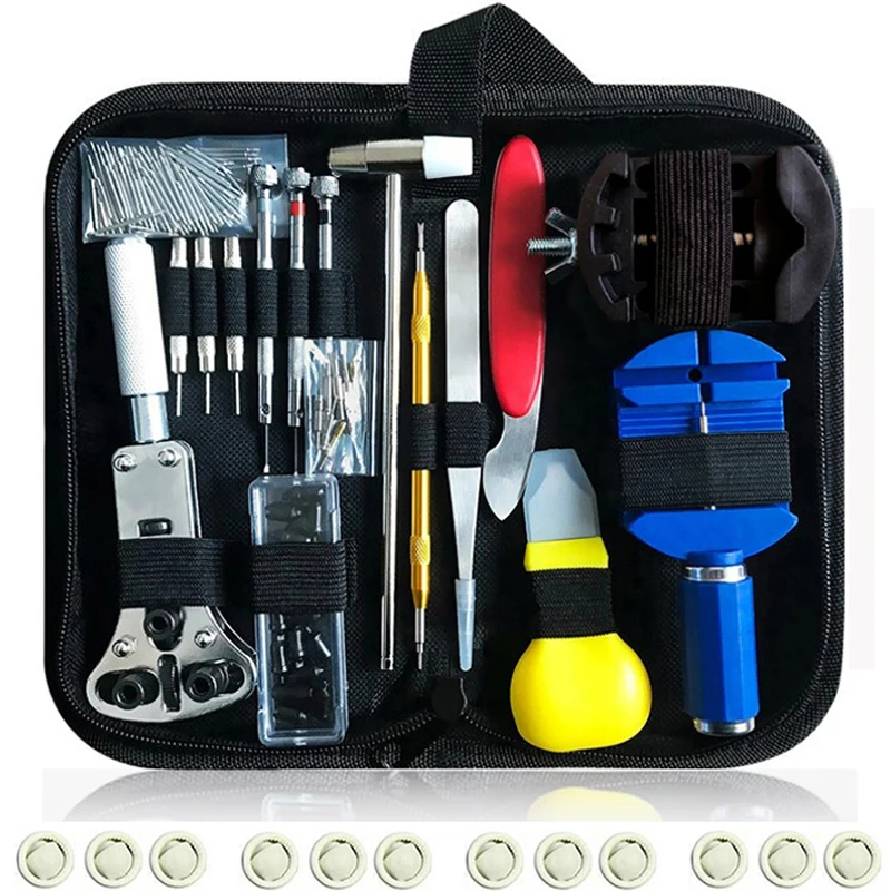 157PCS Watch Repair Tool Kit Watchmaker Link Pin Remover Case Opener Spring Bar Horlogemaker Clock Repair Set