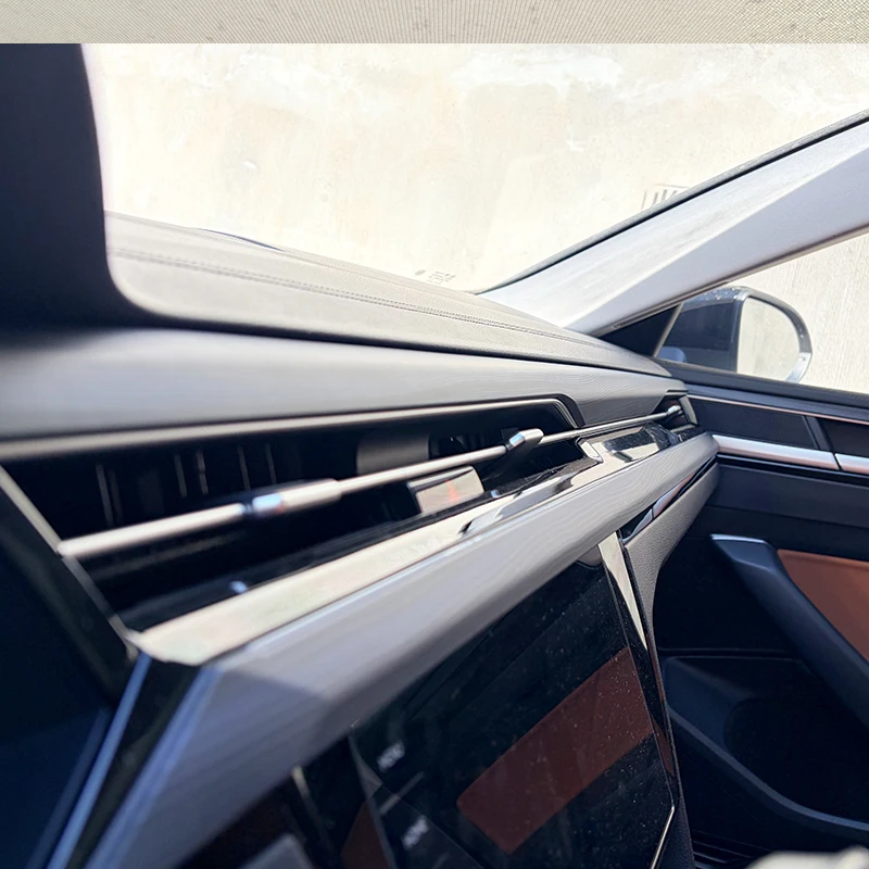 Фото Внутренняя декоративная полоса для VW Arteon 2021 2022 2023 2024 2025 2026 Sedan Arteon, внутренние молдинги из АБС-пластика из углеродного волокна №4