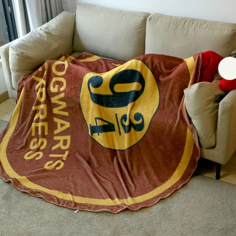 Фланелевое Одеяло Harrys мягкое теплое плюшевое круглое переносное зимнее одеяло