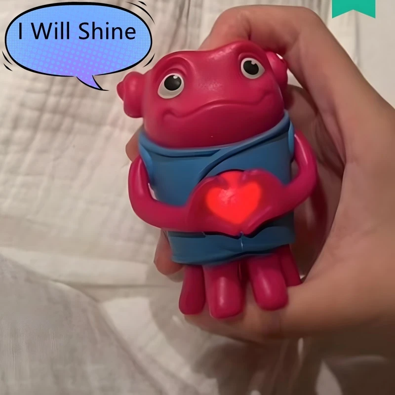 Cute Pink Alien Toy Figure Mini Cartoon Anime Extraterrestrial Doll Toys With Lights Kawii Aliens Gift For Child Girlfriend