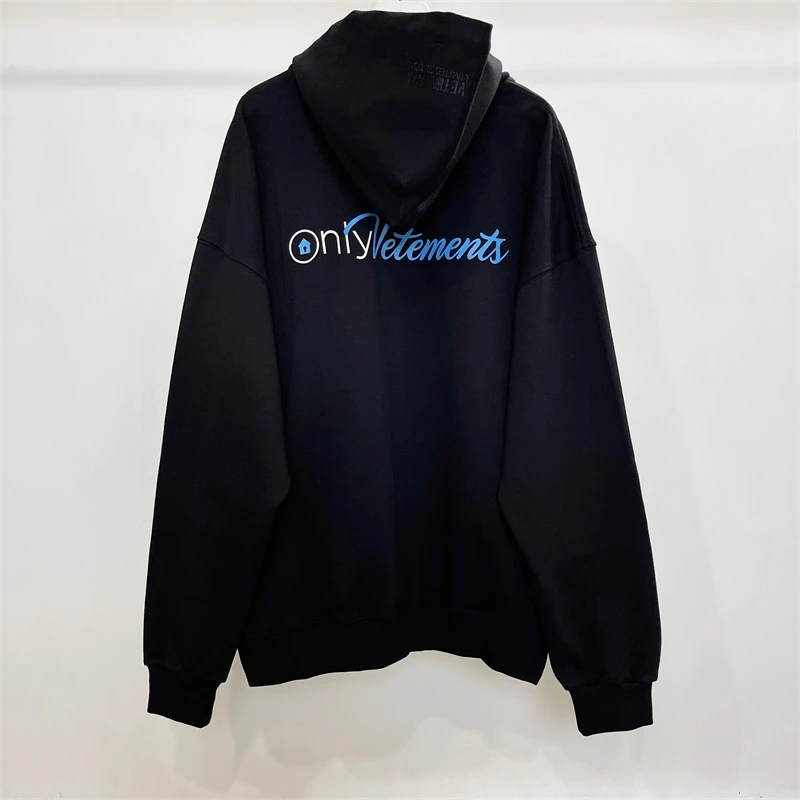 

GYM VETEMENTS 2023FW Only Hoodie Men Women Black White Gray VTM Hooded Pullovers