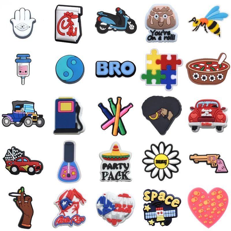 

Packs Para Pins Decorations for Crocs Women Charm Gifts Boy Shoes Accessories Wholesale Bulk Set Jeans Kids Girl Shoe Charms Men