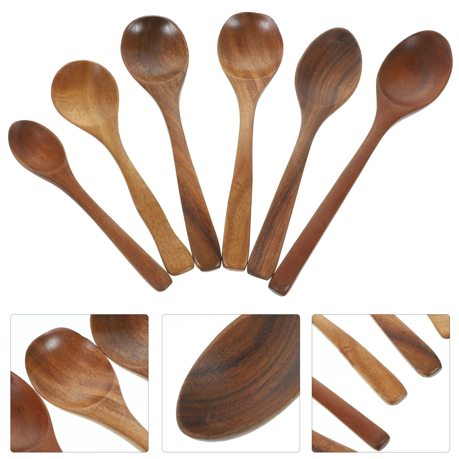 

Wooden Spoons Wood Soup Spoons Wooden Teaspoon Coffee Spoon Condiments Spoon Wooden Honey Spoon Long Handle Spoon Serving