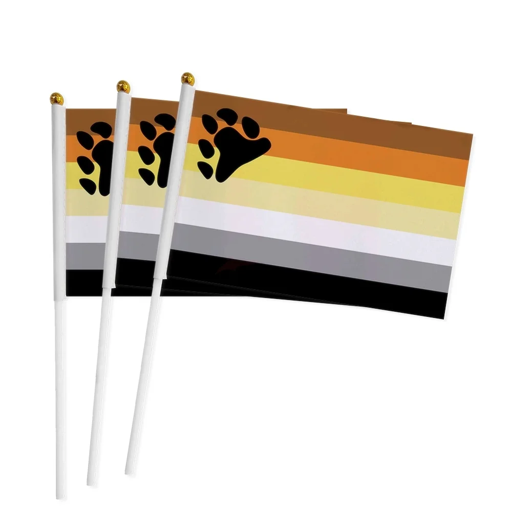 custom hand flag 100pcs 14x21cm dream smp Gay Lesbian Homosexual Bisexual LGBT Pride Customized rainbow |