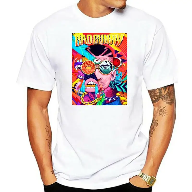 Мужская черная футболка BAD BUNNY Tour 2022 размер S-XXL