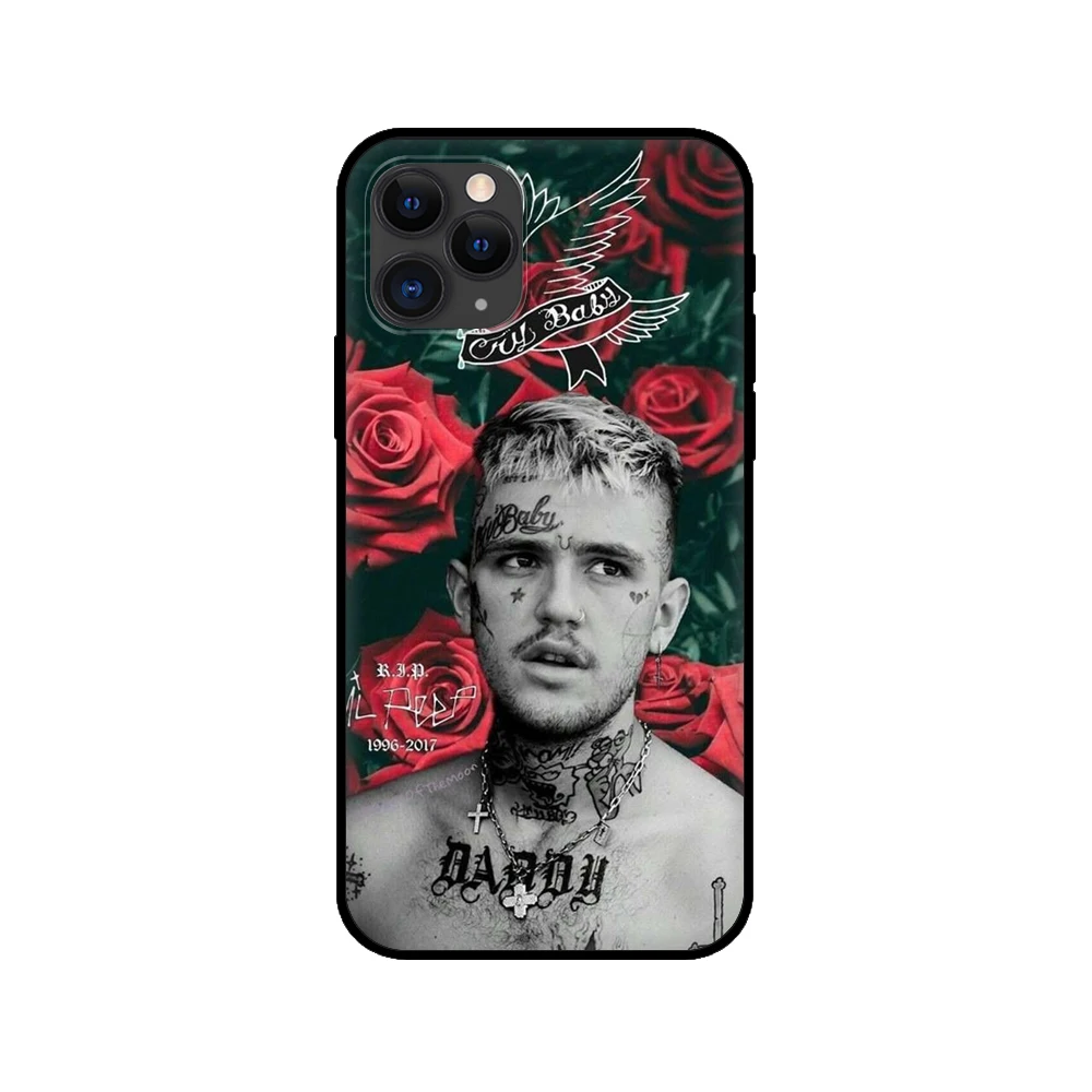 Черный чехол из ТПУ для iphone 5 5s se 2020 6 6s 7 8 plus x 10 XR XS 11 12 mini pro MAX задняя крышка Lil Peep |