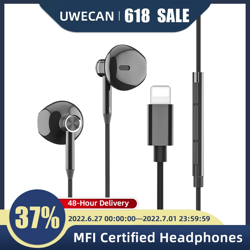 

Наушники-вкладыши для iPhone/iPad, стереозвук, проводные наушники-вкладыши с управлением через Bluetooth, совместимая гарнитура