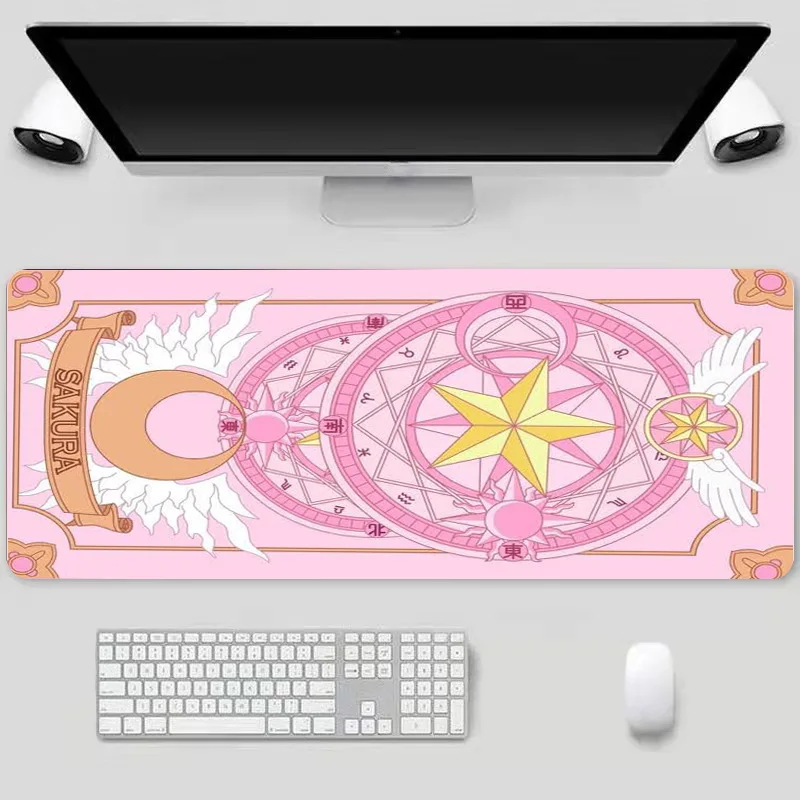 

Extra Large Kawaii Gaming Mouse Pad Space Moon Phase Star Galaxy Desk Mat Water Proof Nonslip Laptop Desk Accessories