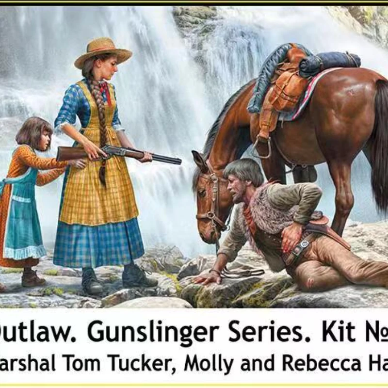 

1/35 Scale Resin Figure Injured Cowboy Diy Miniatures Assemble Model Kits Unassembled Unpainted Statuettes Toys Free Shipping