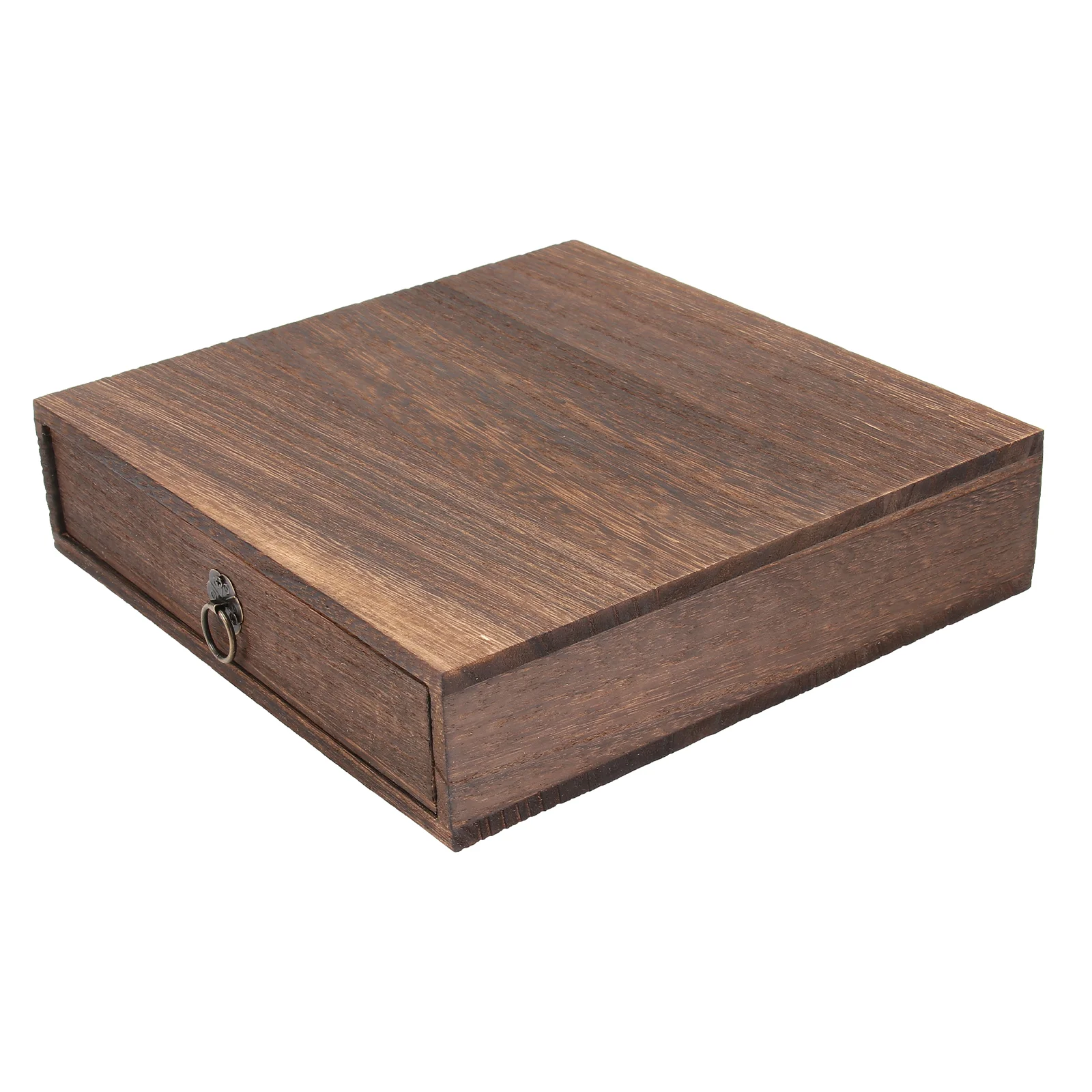 

Rustic Wood Tea Storage Box Tea Bag Organizer Stand Holder Drawer for Kitchen Countertop Vanity Jewelry Box Cabinet One Layer