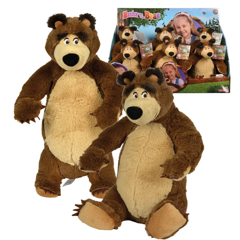 Фото Кукла MashaBear, плюшевая игрушка для девочек, детский подарок на день рождения, плюшевая подушка с медведем №2