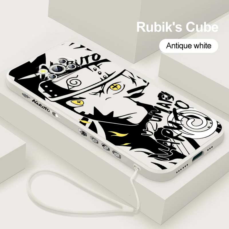 

N-Narutos Japanese Comics Art Phone Case For Xiaomi Mi Poco M5s M5 X4 X3 M4 M3 F4 F3 GT Pro NFC 5G Liquid Left Rope Cover