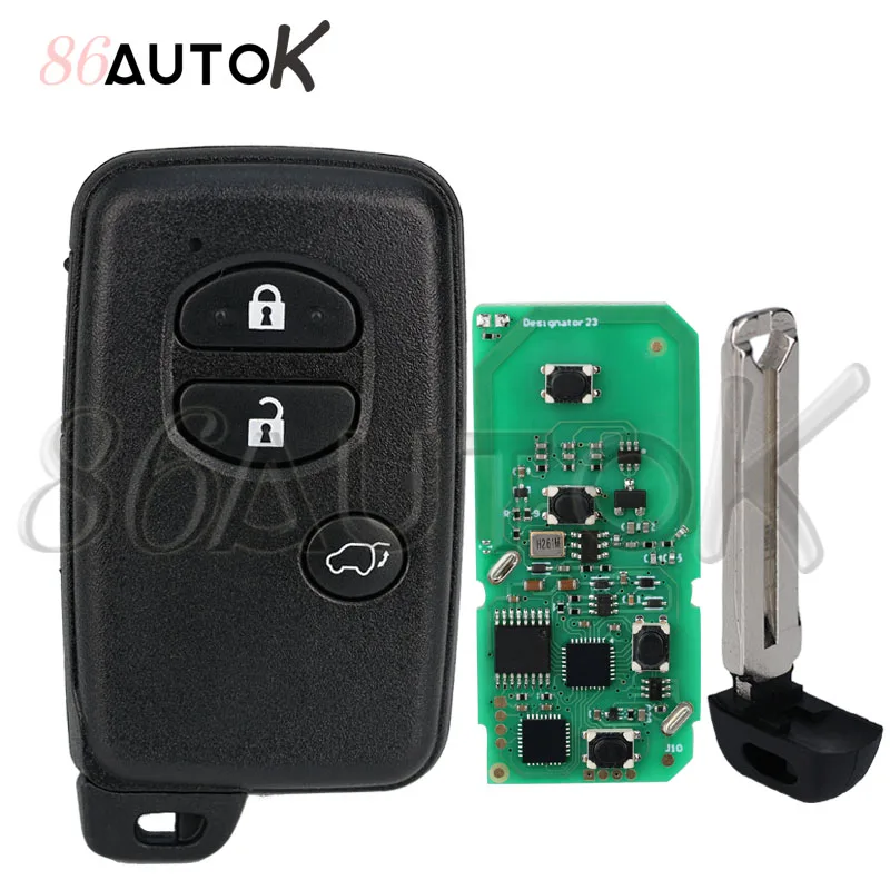

Автоматический умный дистанционный ключ для Toyota Land Cruiser Prado Camry Crown Aurion LC200 A433 F433 Автомобильный смарт-брелок для ключей Автомобильный чехол для ключей