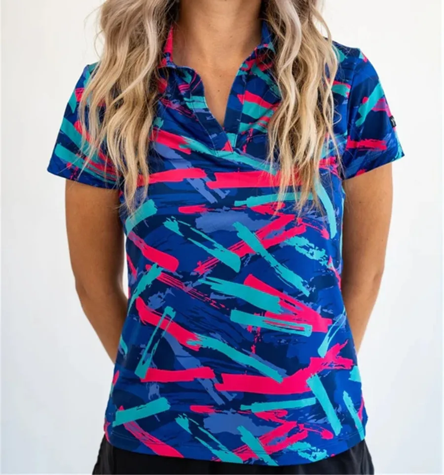 

Women's outdoor sports shirt golf shirt T-shirt summer Polo fast drying breathable clothing casual sports F1 jersey Leisure