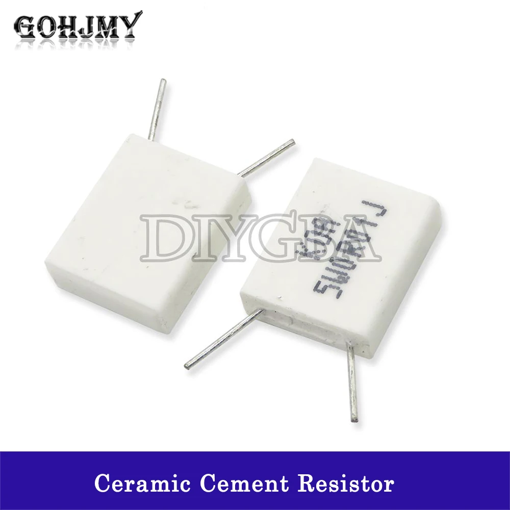 Неиндуктивный керамический цементный резистор BPR56 5 Вт 10 шт. 0.1R 0.15R 0.22R 0.25R 0.33R 0.5R 0 001