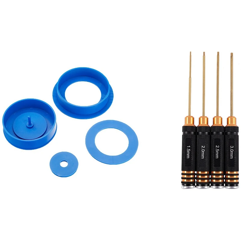 

4 Pcs Hex Screw Driver Set 1.5 2.0 2.5 3.0Mm For Rc Toys With 53338 Wheel Tire Cementing Helper Tool For RC Car