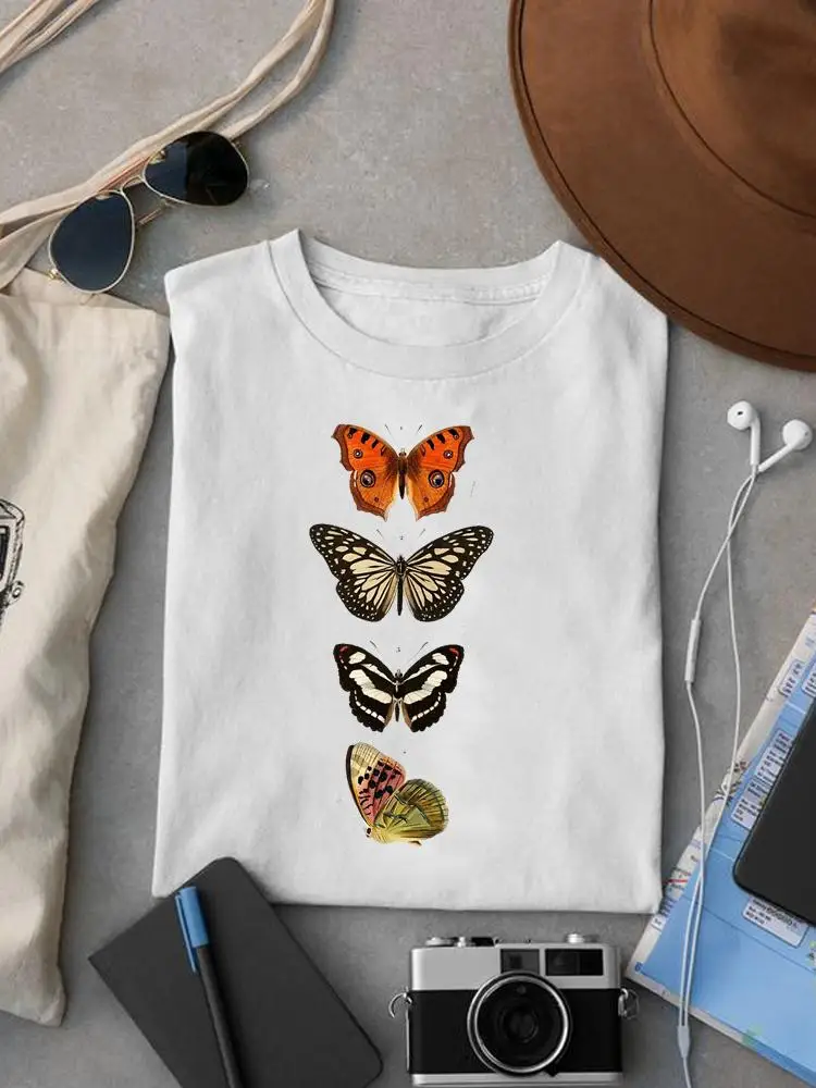 

Casual T-shirts Cartoon Butterfly Trend Short Sleeve Summer T Clothing Print Fashion Women Female Graphic Tee Aesthetic Clothes