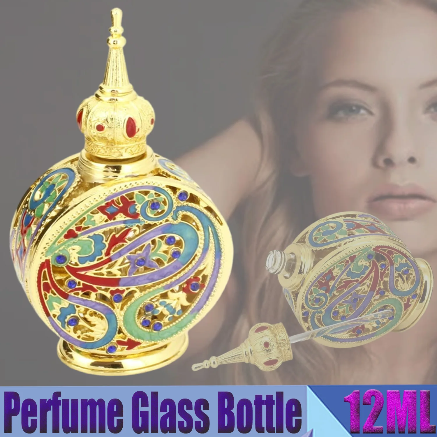 

Perfume Bottle,Portable Cosmetic Refillable Bottled,Travel Refill Glass Container,12ml Essence Essential Oil Classification Tool