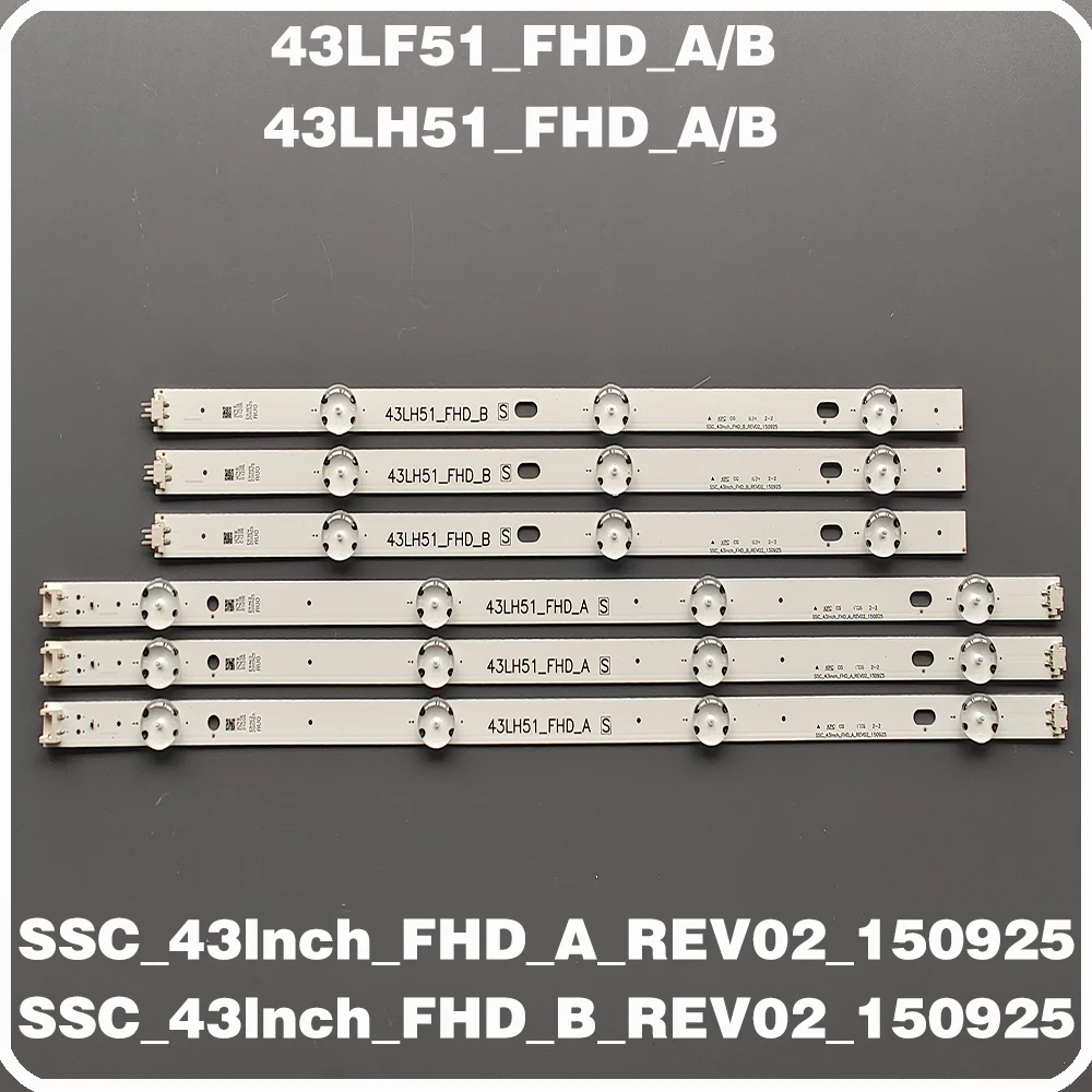 Светодиодная лента 6 шт./лот 43LH51_FHD _ a типа L для LG 43LH5100 43LH590V Тип детской 43 дюйма