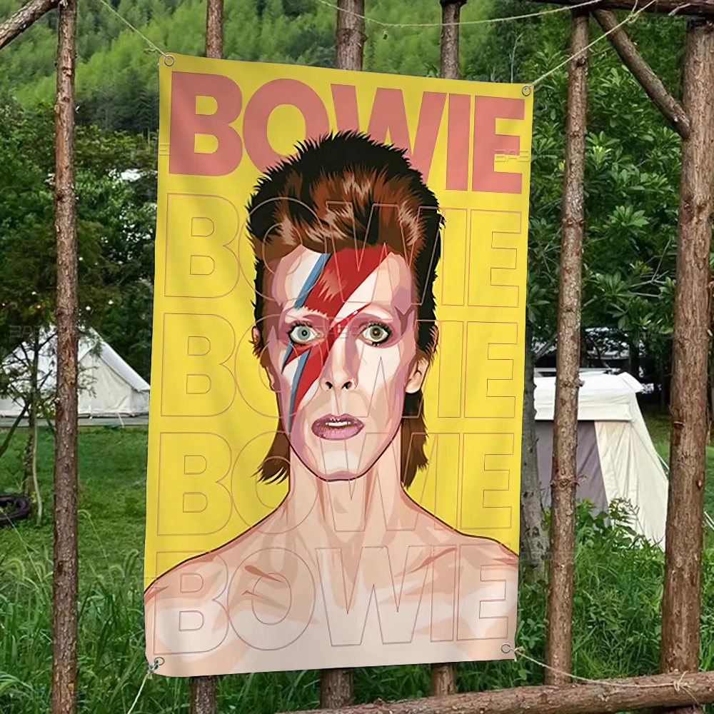 British Rock Singer D-David_B-Bowie Colorful Flag Wall Hanging Bohemian Banner Mandala Indoor Art Decor