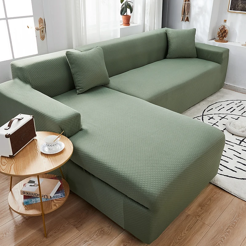 

Эластичный жаккардовый чехол для дивана, однотонный эластичный чехол для гостиной, защита мебели