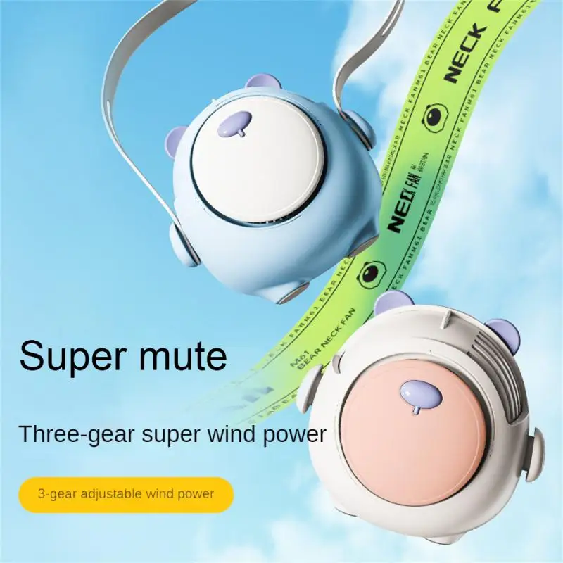 

Handheld Mute Mini Sports Fan Rechargeable Blaneless Fan Mini Neck Fans Home Appliance Cute Hanging Neck Air Conditioning Cooler