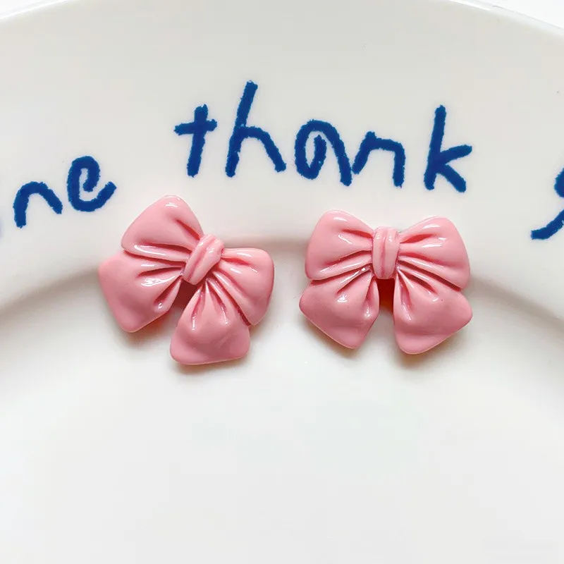 WFFNNKC 20 шт. Красочный глянцевый бант с плоской спинкой из смолы детские заколки для