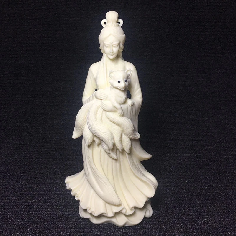 

Декоративная статуя с девятью хвостами, статуя ручной работы, скульптуры милых красивых персонажей, украшение для дома, гостиной, спальни, п...