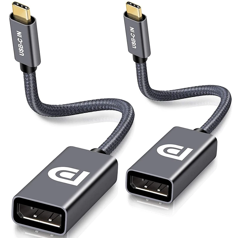 

USB C To Displayport Adapter (2 Pack),4K 60Hz USBC Male To DP Female Converter,(For Thunderbolt 3 ) For Mac Air Ipad