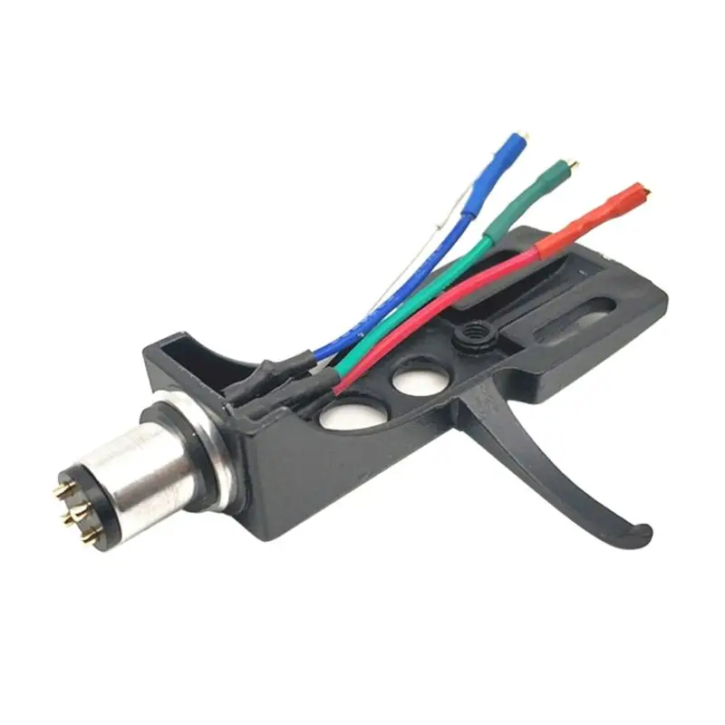 Universal for LP Disc Record Player Phono Turntable Headshell 4-Pin Aluminum Alloy With Leadwires For Direct-Drive Turnt L21D