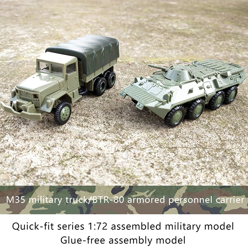 

Военные транспортные средства модель 1:72 BTR-80 бронированный грузовик M35 строительный блок для сборки