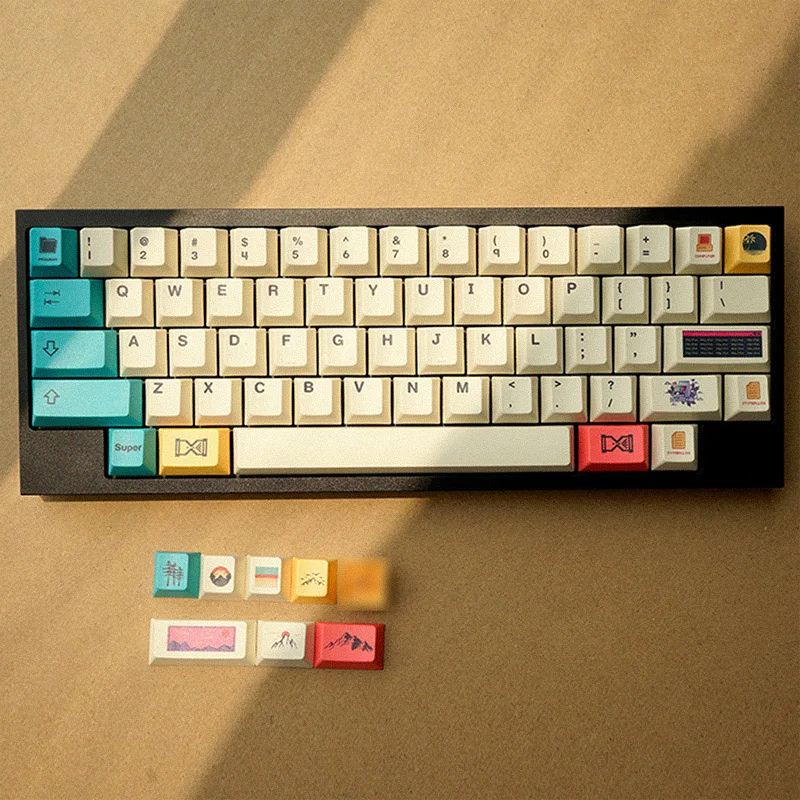 

136 Keys Journey System Retro Keycaps For MX Switch Mechanical Keyboard Dye Sublimation PBT Cherry Profile Key Caps