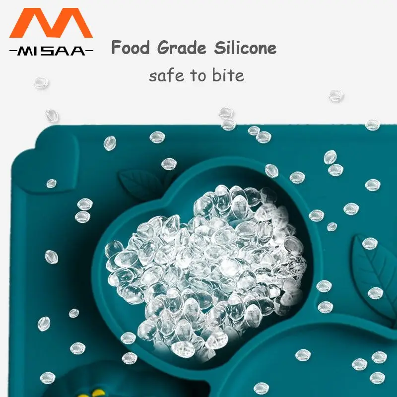 Силиконовая обеденная тарелка для младенцев Детская тренировочная миска