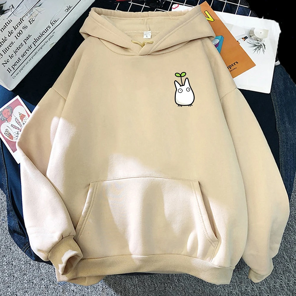 Studio Ghibli Hoodie Totoro Sweatshirts Kawaii Hoodies Autumn Winter Japanese Anime Printing Pullovers Women Warm Tracksuit