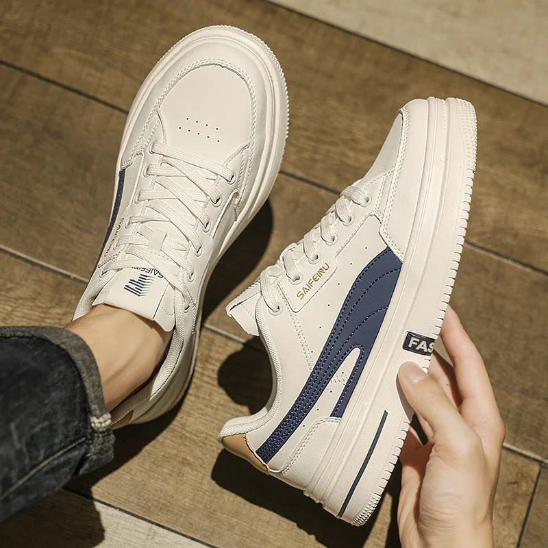 Белые мужские туфли весна 2024 новые модные корейские кроссовки