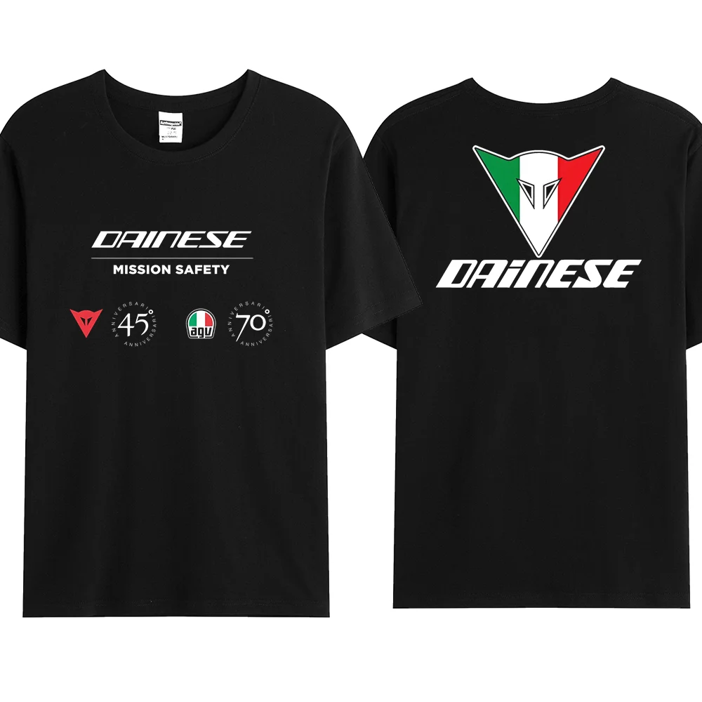

2023 New Summer Men's Sports 100% Cotton DaineseAT Shirt Comfortable Top Summer Best Breathable double sided tees