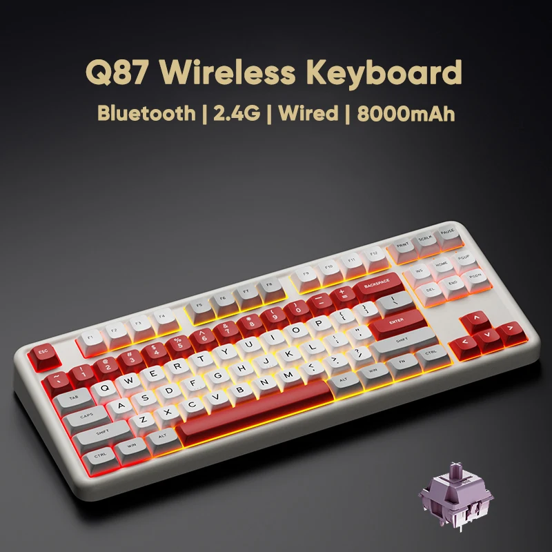 IKBC Q87 пользовательская беспроводная механическая клавиатура в стиле аниме