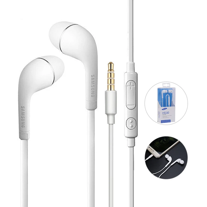 

HS330 наушники для Samsung Galaxy A10 A30 A50 A70 A90 S6 S7 S8 S9 Edge Plus Xiaomi 3,5 мм проводные наушники-вкладыши с микрофоном и коробкой