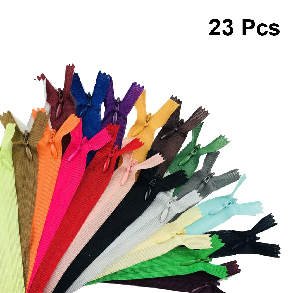 

23pcs Coil Zippers Sewing Zippers Crafts Zippers for Tailor Sewing Crafts Bag Garment