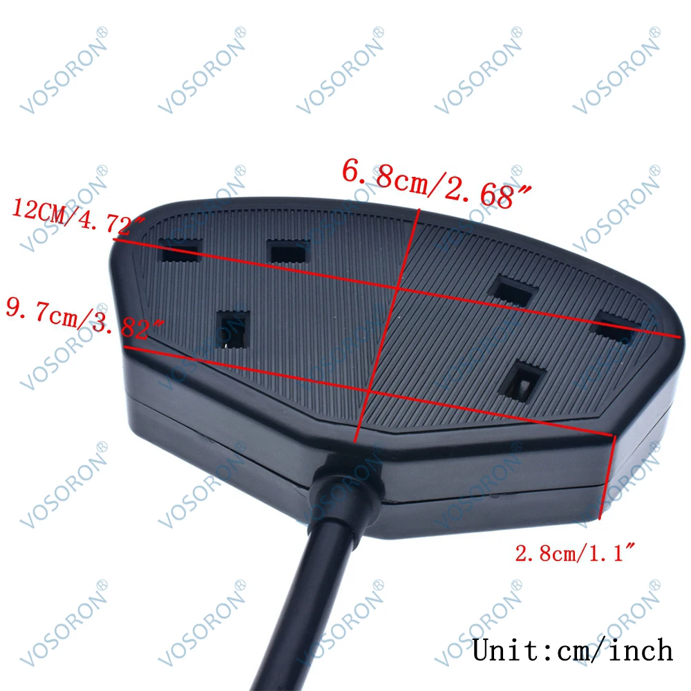 Ленты питания с предохранителем 13А многосторонние розетки для Великобритании