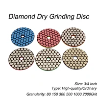 1pc size 34 inch high qualityordinary diamond dry grinding disc granularity 80 2000grit for polishing various stone tiles