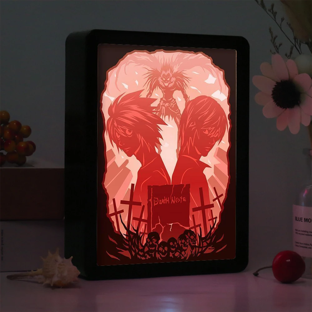 Japanese Anime light Box Paper Cut Night Light 3D Shadow Box Led Strip Lights Children's night light Usb Power Mood light Decor