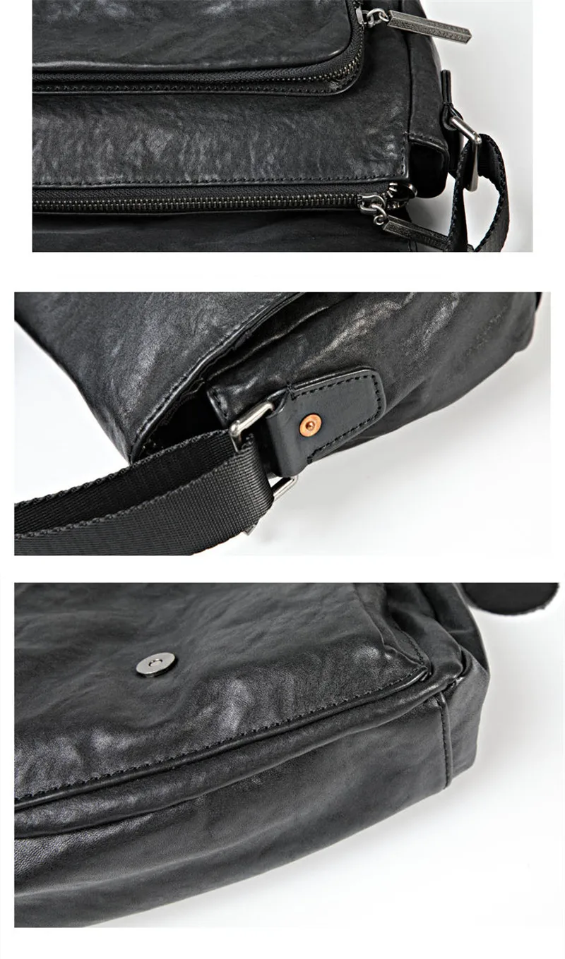 PNDME simple leisure luxury desig men's shoulder bag daily outdoor high quality natural real leather crossbody bag for teenagers