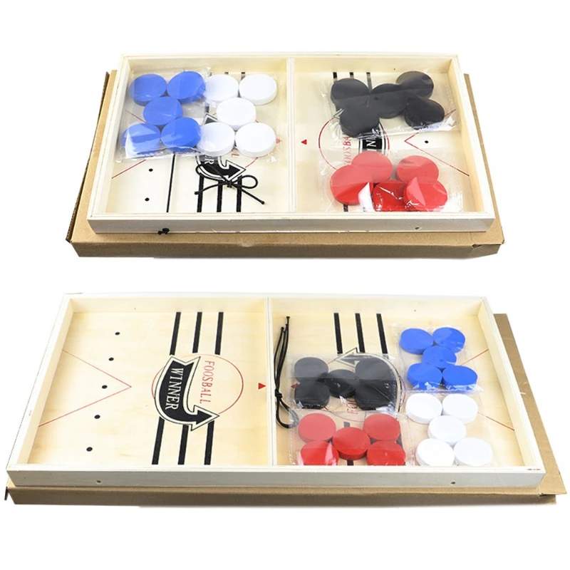 

Family Table Ice Hockey Slingshot Fast Sling Puck Board Game Parent-child Toy
