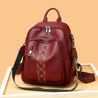 Leather Backpack Purses for Women Black Designer School Bags for Girls 2022 Large Capacity 32cm Backbags Double Shoulder Bags