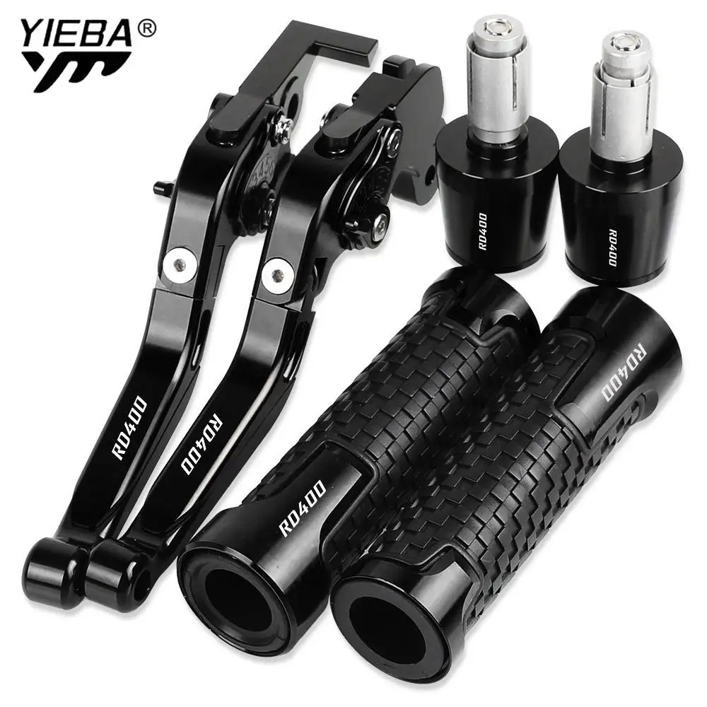 RD 400 Motorcycle Aluminum Brake Clutch Levers Handlebar Hand Grips ends For YAMAHA RD400 C D E F 1976 1977 1978 1979