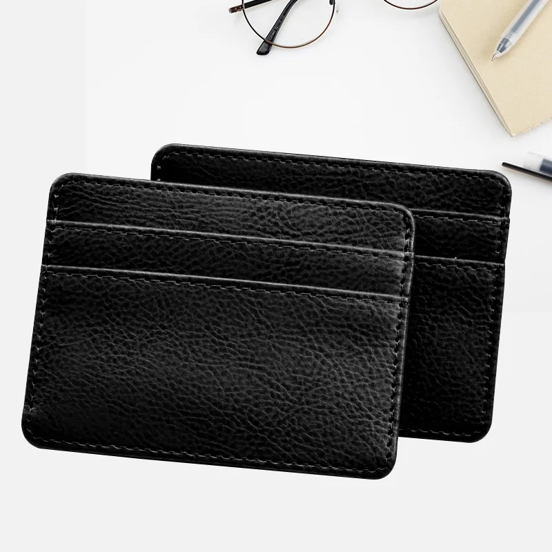 

Модный тонкий кожаный чехол для банковских карт из искусственной кожи, держатель для кредитных карт, держатель для Id-карт, чехол-кошелек