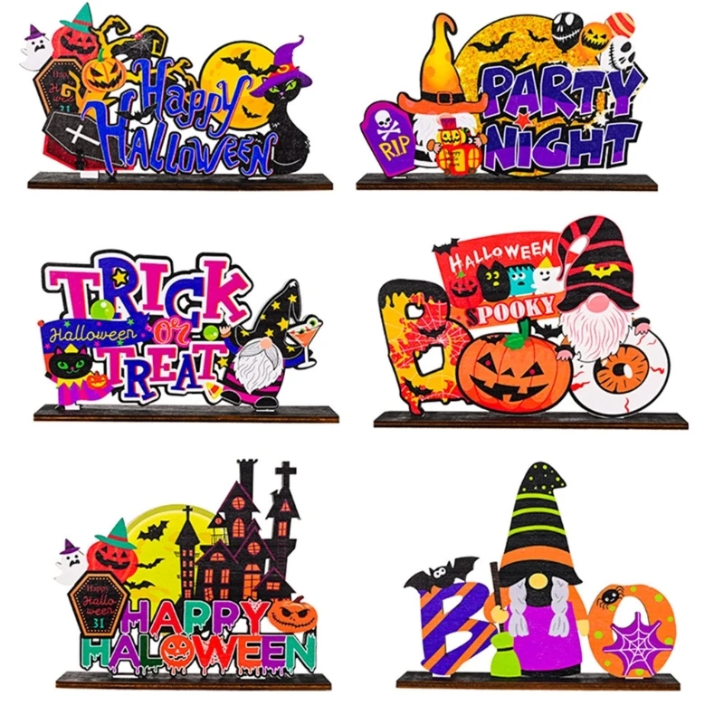 

Деревянные центральные части стола, украшение стола на Хэллоуин для вечерние НКИ дома